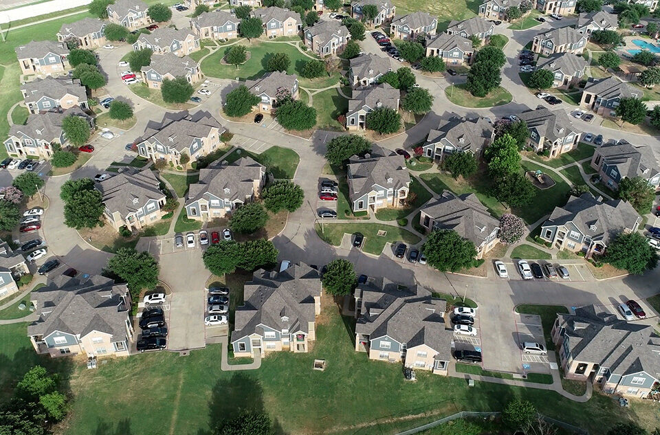 neighborhood management denton tx aerial view