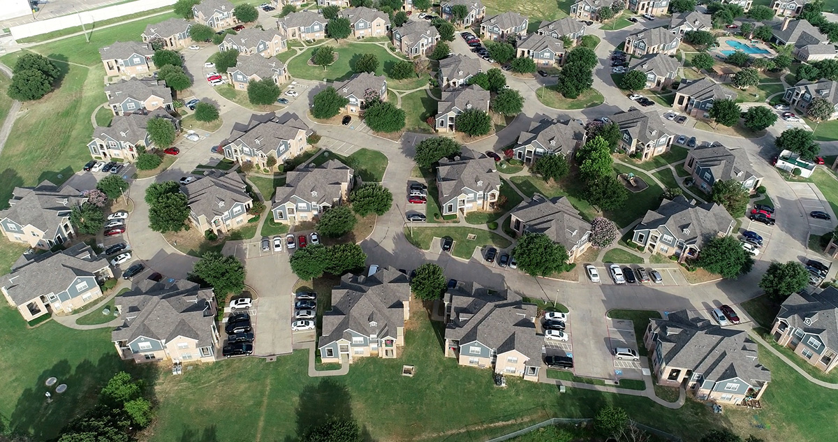 neighborhood management denton tx aerial view