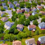 Prosper TX HOA Management -Aerial View Spring Neighborhood