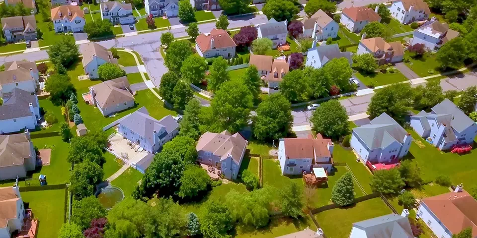 Prosper TX HOA Management -Aerial View Spring Neighborhood