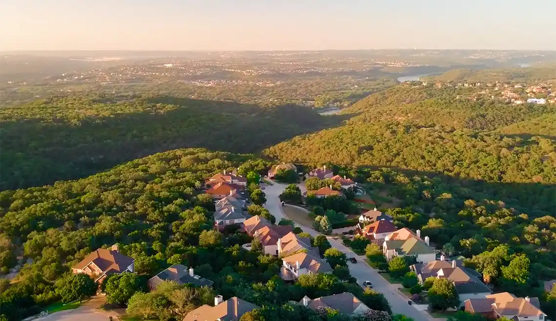 westlake-hoa-management-company-sunset-drone-flight