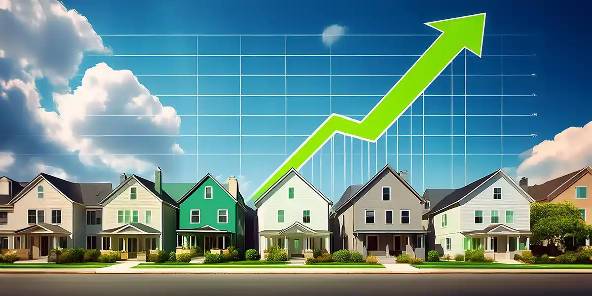 Azle TX homeowners association management company line graph over beautiful homes