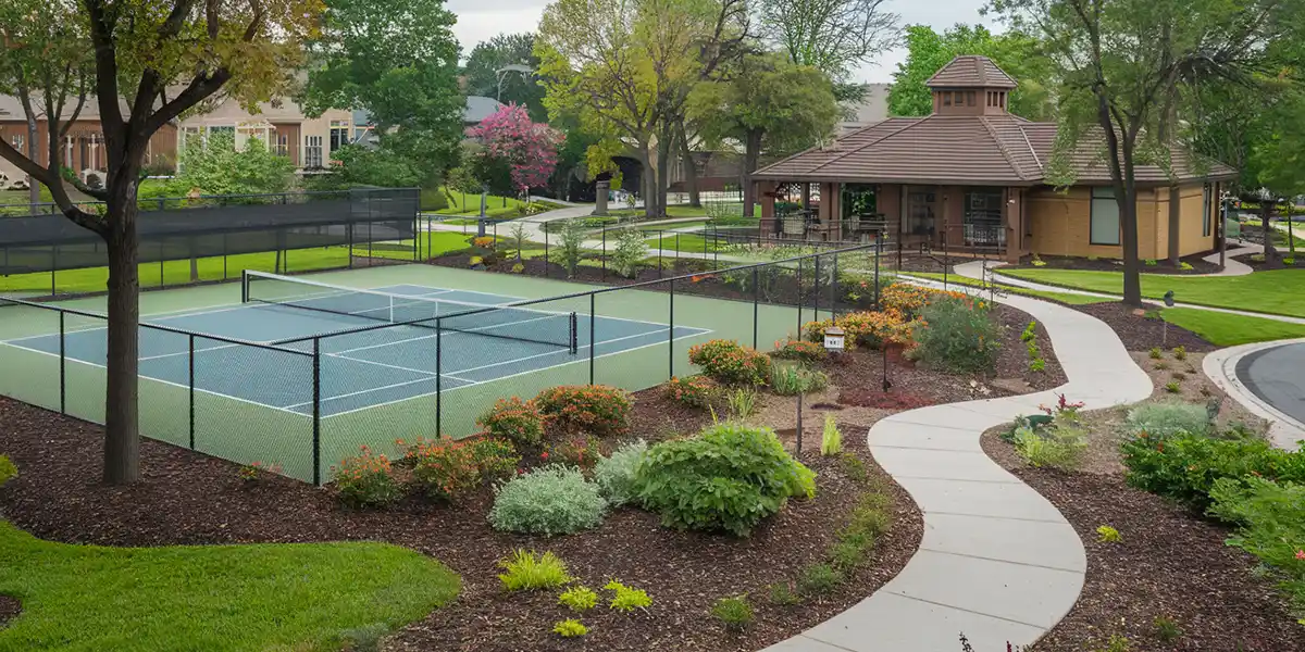 bartonville texas hoa management company - tennis park in upscale neighborhood